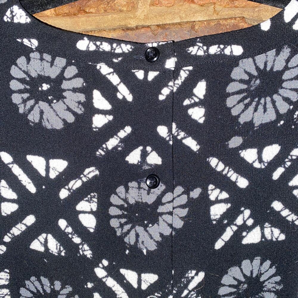 Madewell Black and White Patterned Blouse - Picture 8 of 8